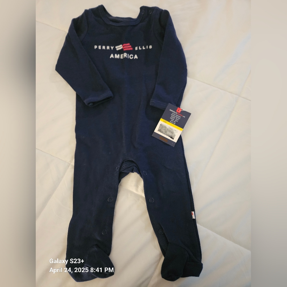 Perry Ellis Navy Kids Bodysuit